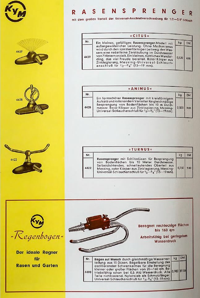 KyM Katalog 1960 Seite 1